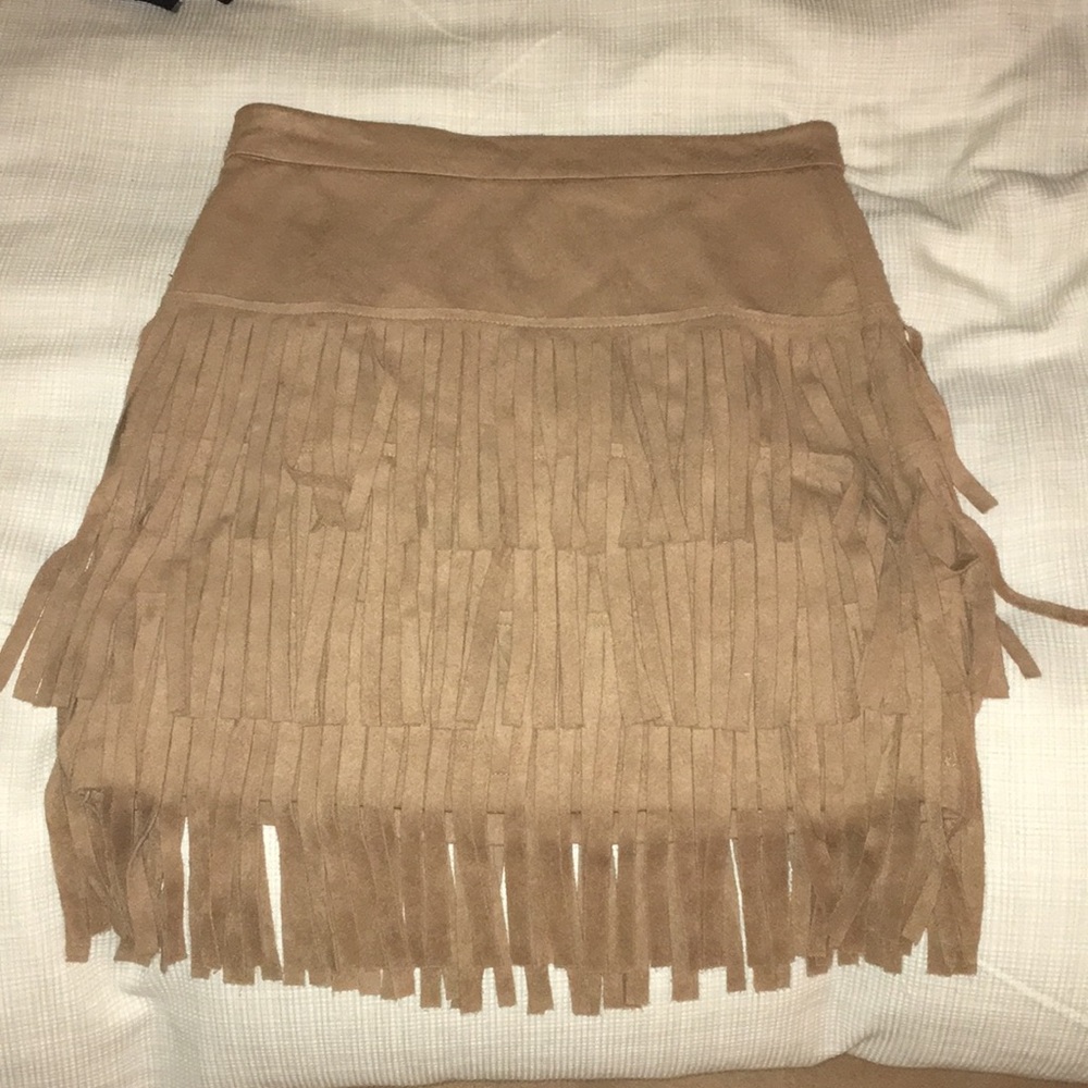 Fringe mini skirt
